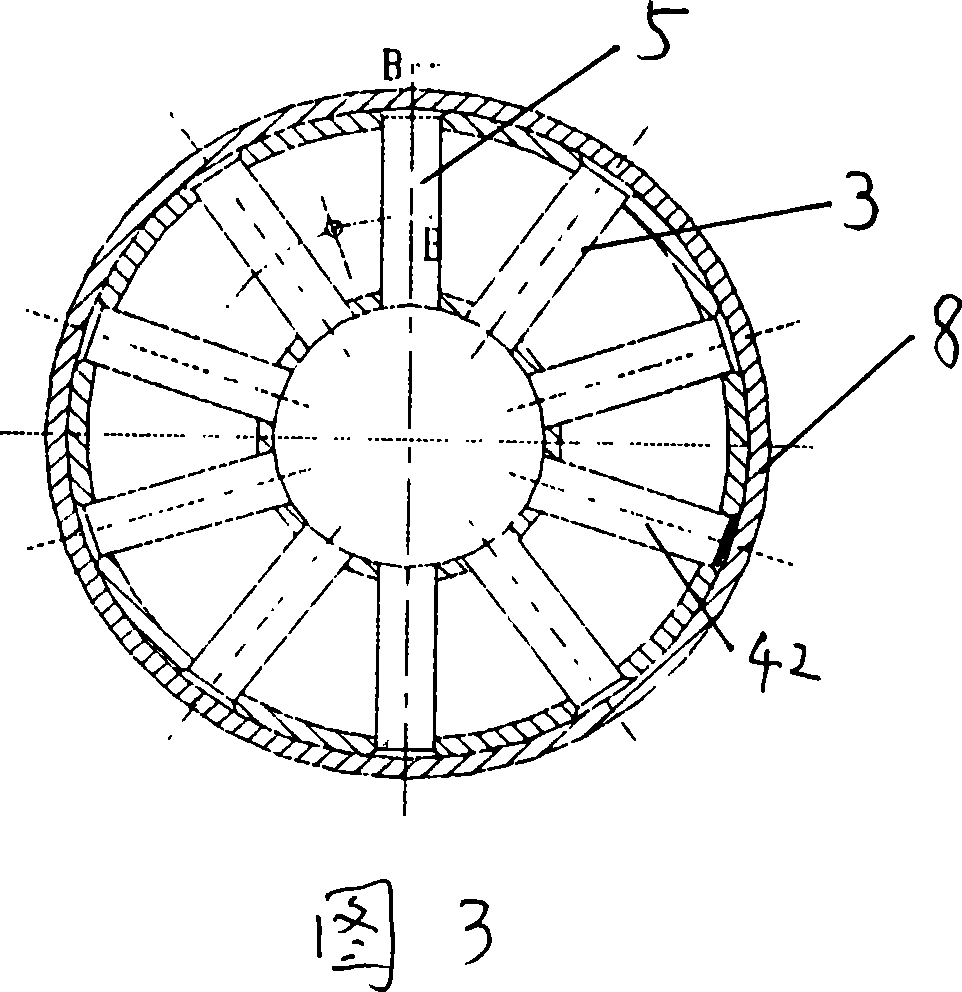 Rotary impeller transmission connection method and connection structure