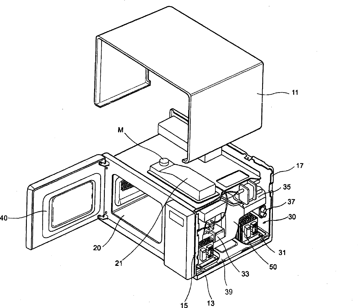 Measuring method for unfrozen object in microwave oven