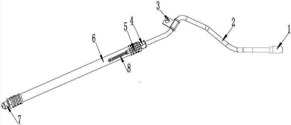 Noise-reducing power steering hose assembly based on high-pressure cotton threads
