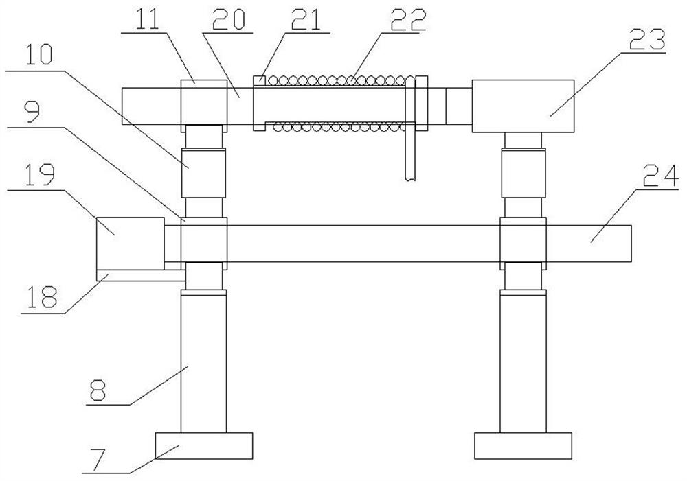 A line take-up and release device for field line erection