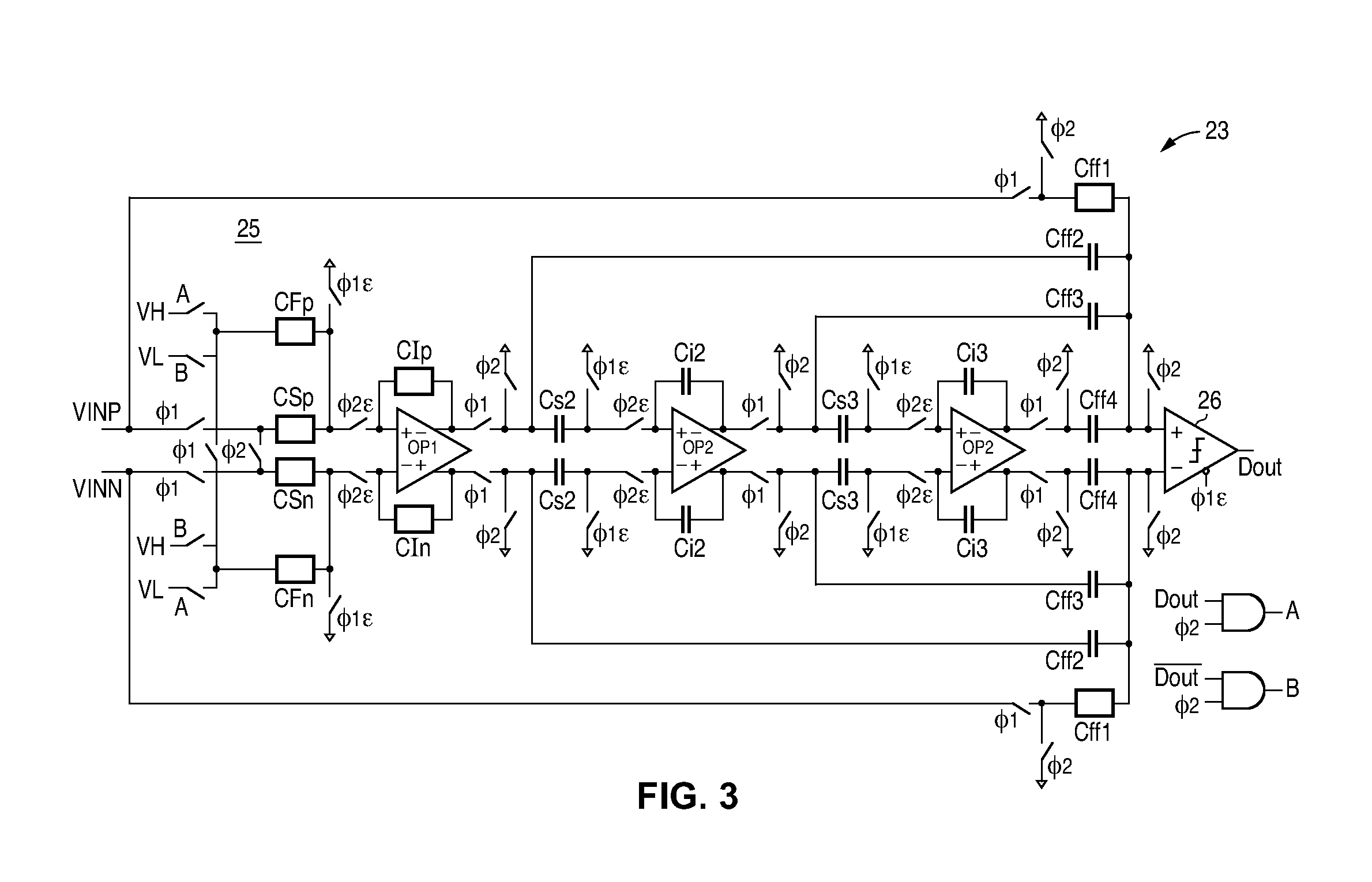 Capacitor rotation method for removing gain error in sigma-delta analog-to-digital converters