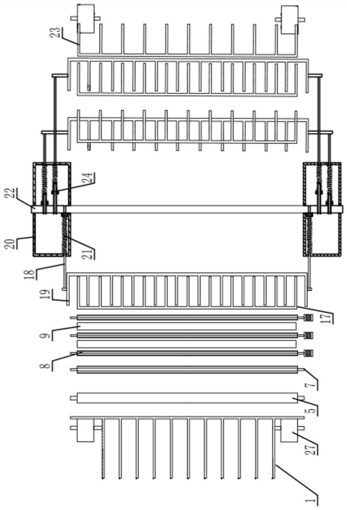 Mesh type greenhouse seedling tray continuous automatic starter