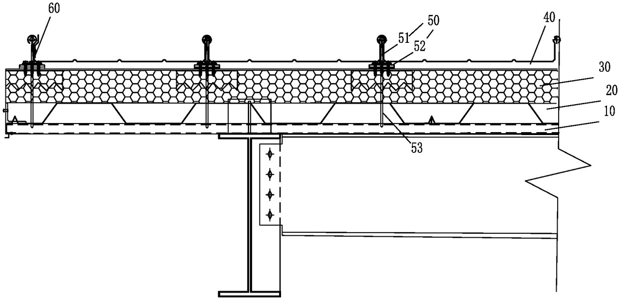 A foam glass vertical locked roof system and a construction method thereof