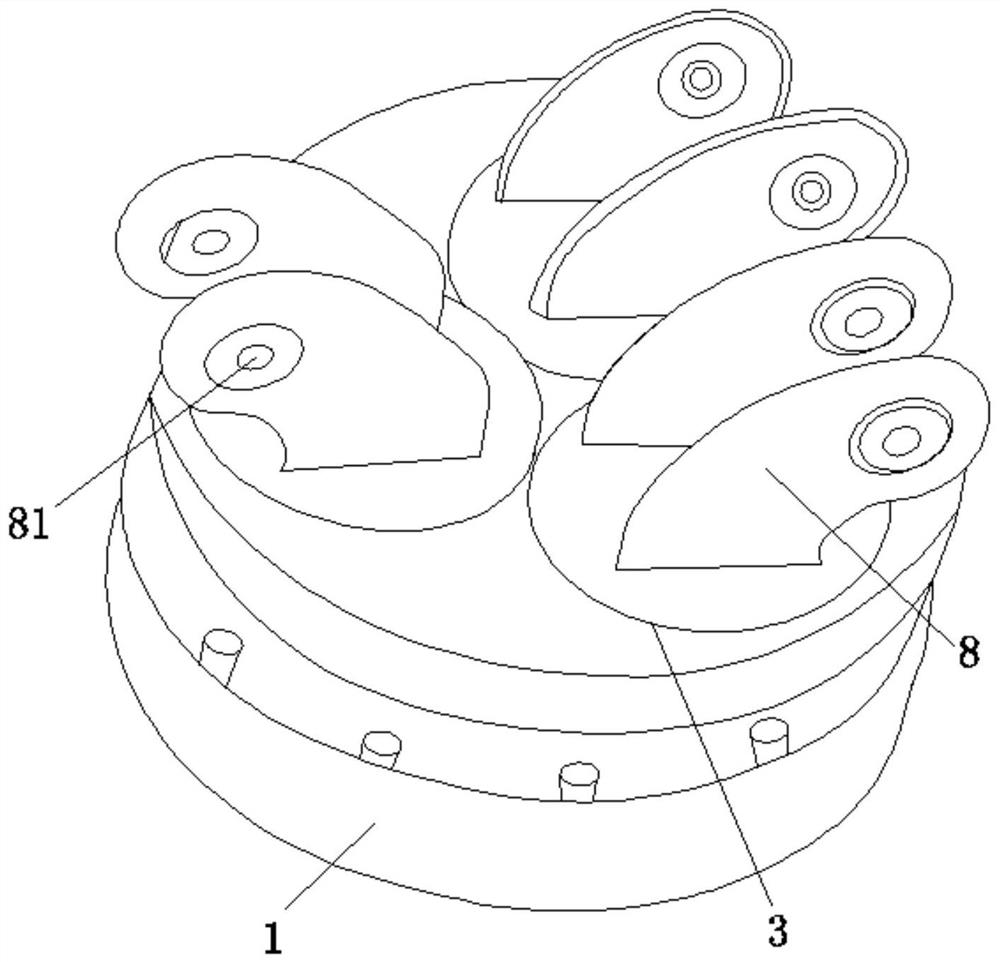 Four-shaft interconnected three-dimensional intelligent clamping end