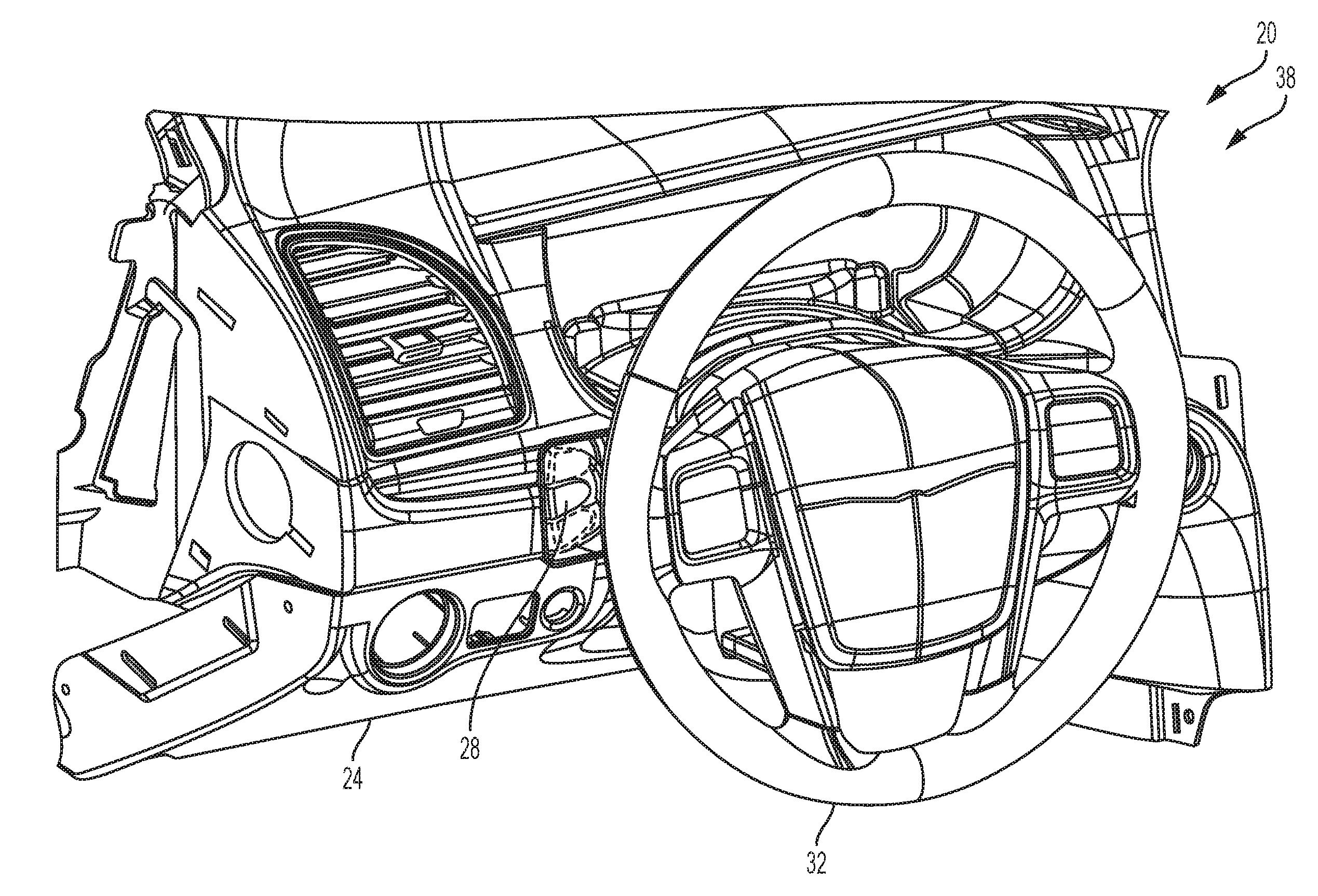 Retractable steering column with a radially projecting attachment