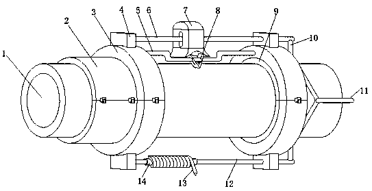 Welding device for cable breakage maintenance