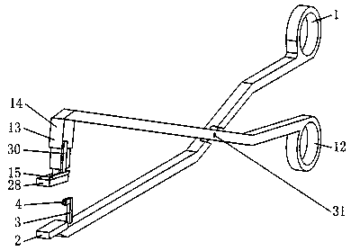 Vascular scissors device used in medical field