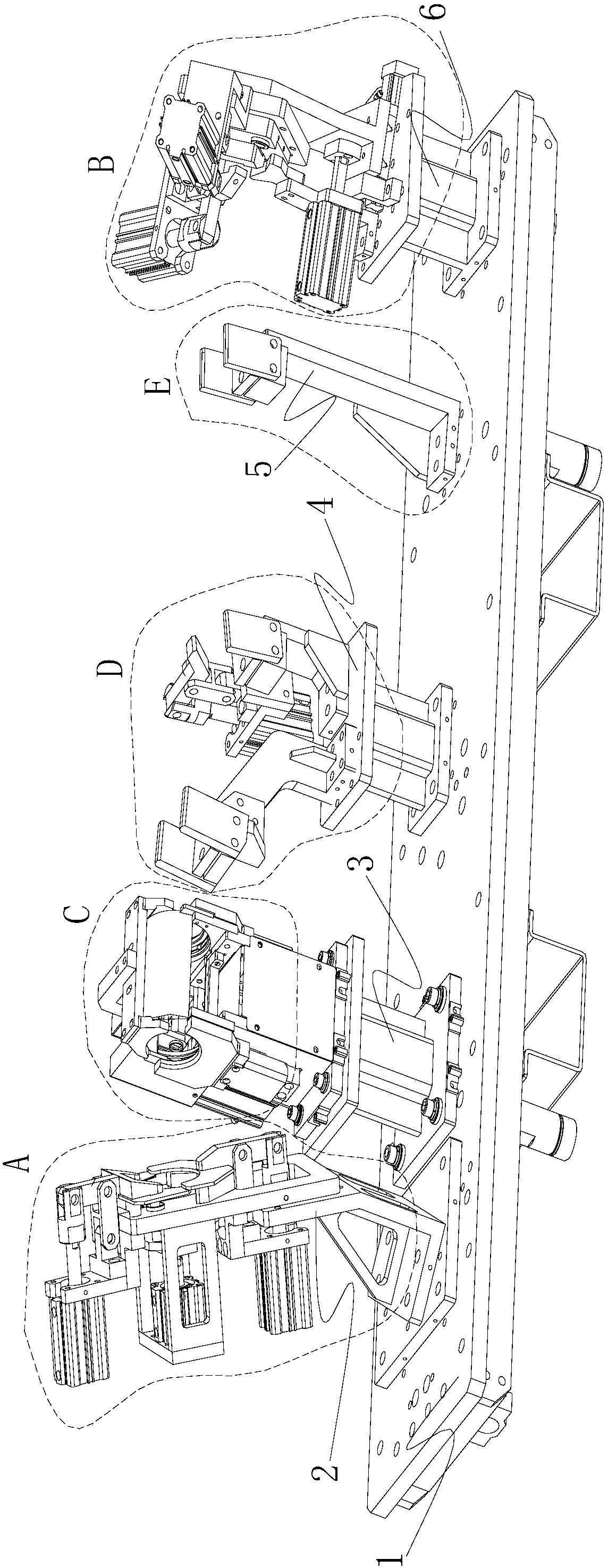 A jig for welding elbows of automobile mufflers