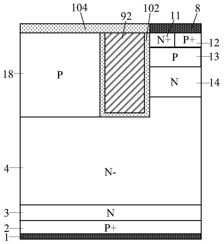 A split-gate tigbt with self-biased pmos and its fabrication method