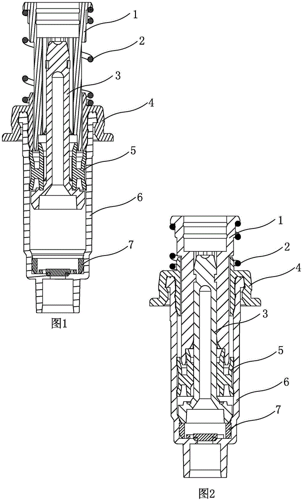 External spring type pump core and using method thereof