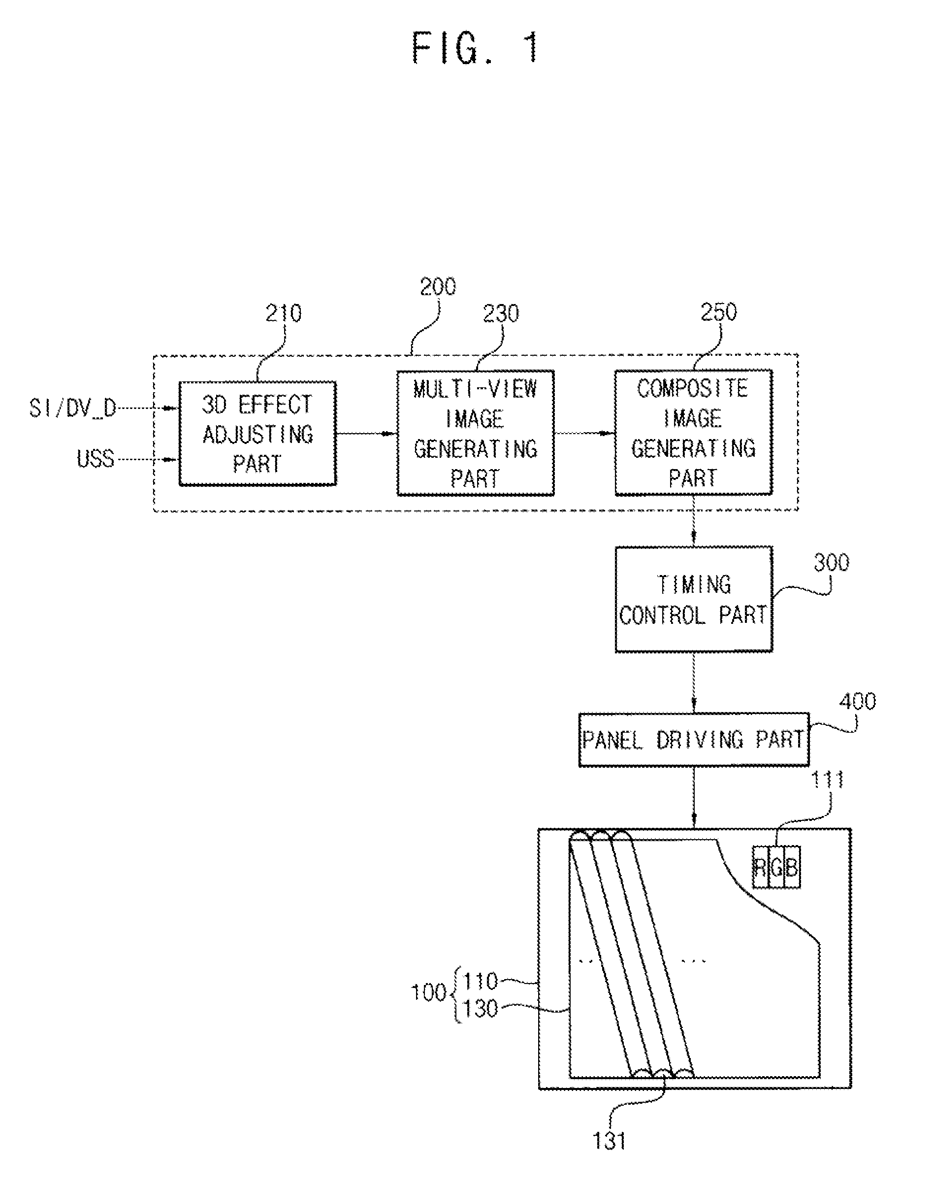Method and apparatus for processing and displaying a three-dimensional image