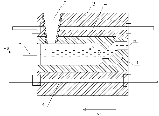 Method and die for thinning microstructure of magnesium alloy material through continuous chill casting, squeezing and cutting