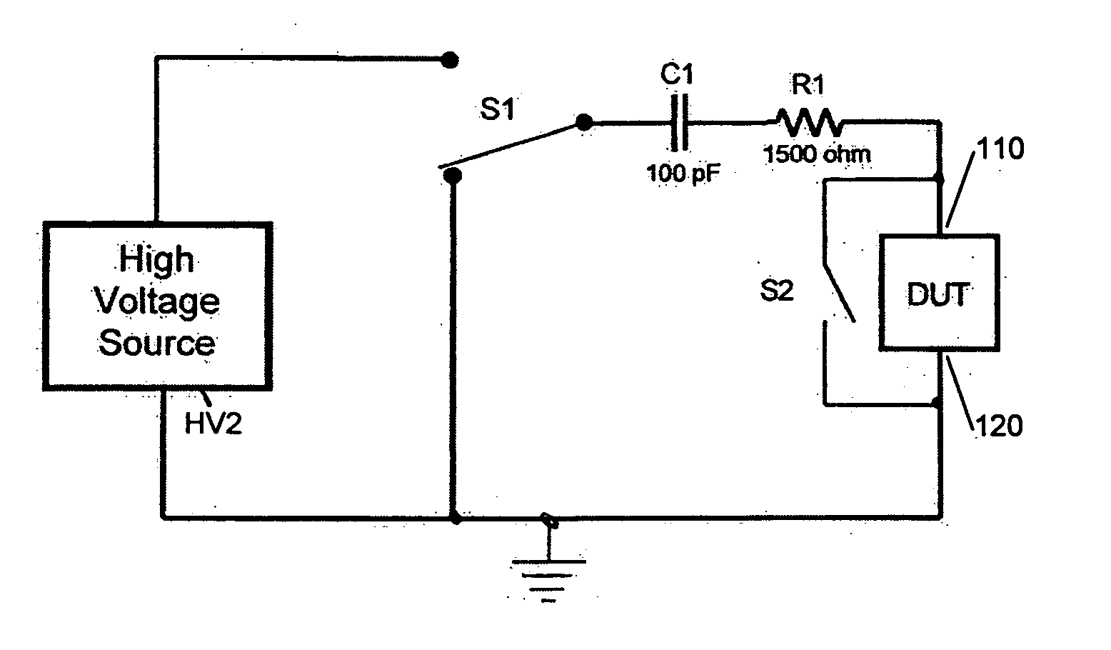 Circuit for minimizing or eliminating pulse anomalies in human body model electrostatic discharge tests