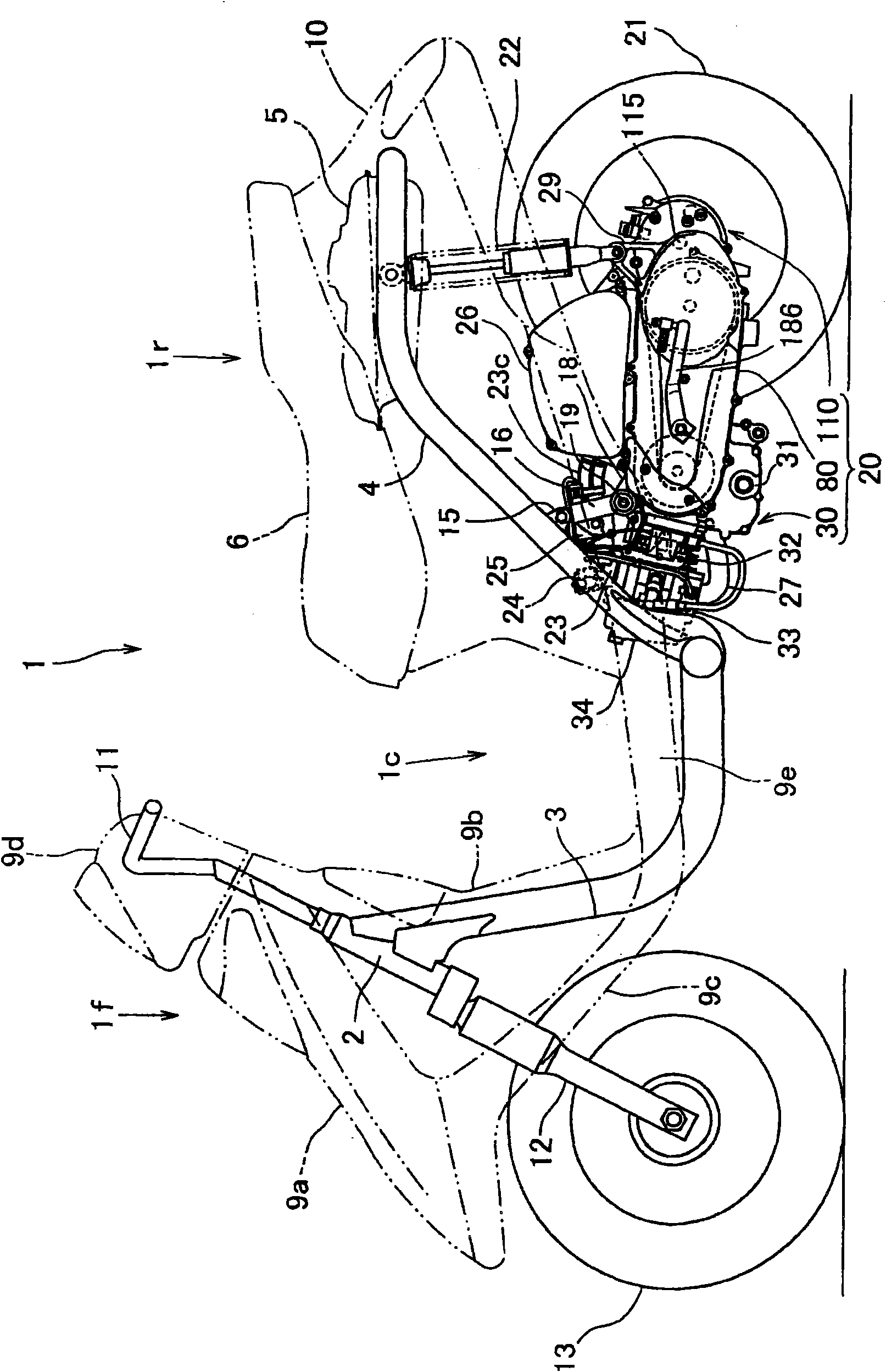 A crankcase structure of internal-combustion engine