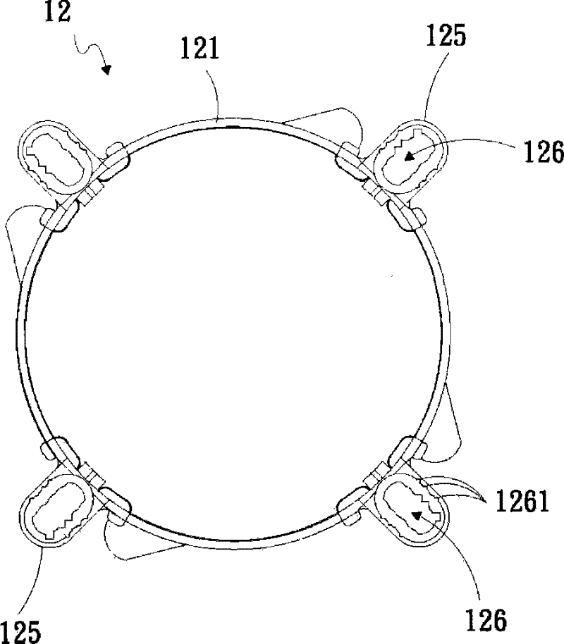 Heat radiation assembly fastener and heat radiation device