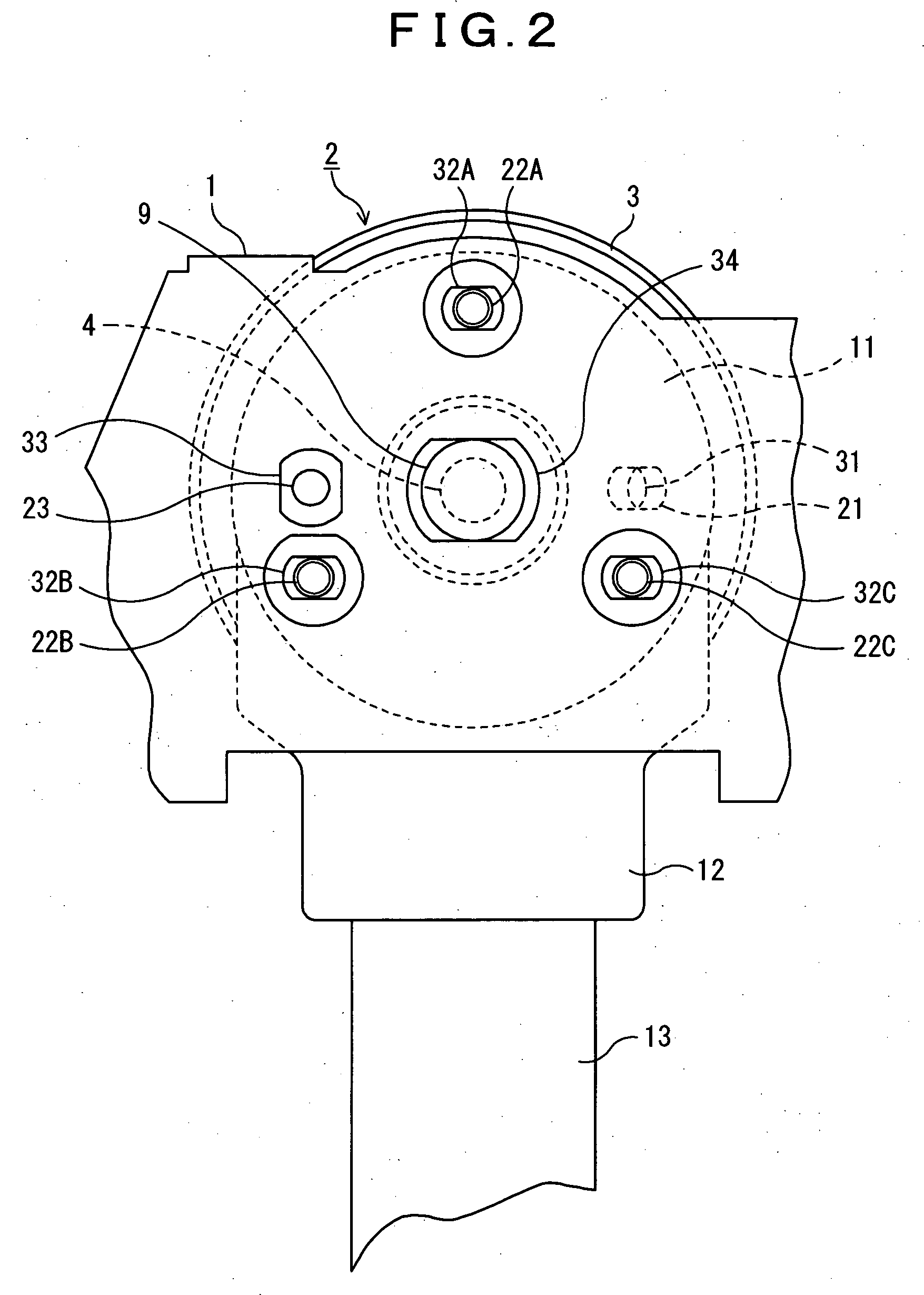 Structure for fixing spindle motor to traverse chassis