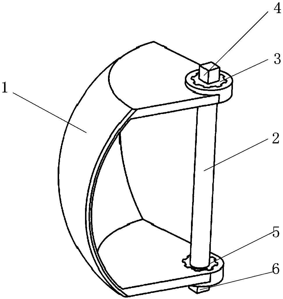 Thin-wall double-eccentric-part spherical shell structure provided with rigid shaft