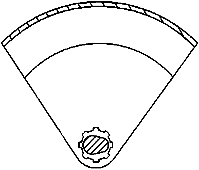 Thin-wall double-eccentric-part spherical shell structure provided with rigid shaft