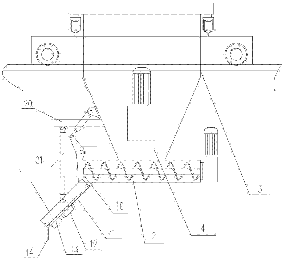 Cloth chute device for cloth machine
