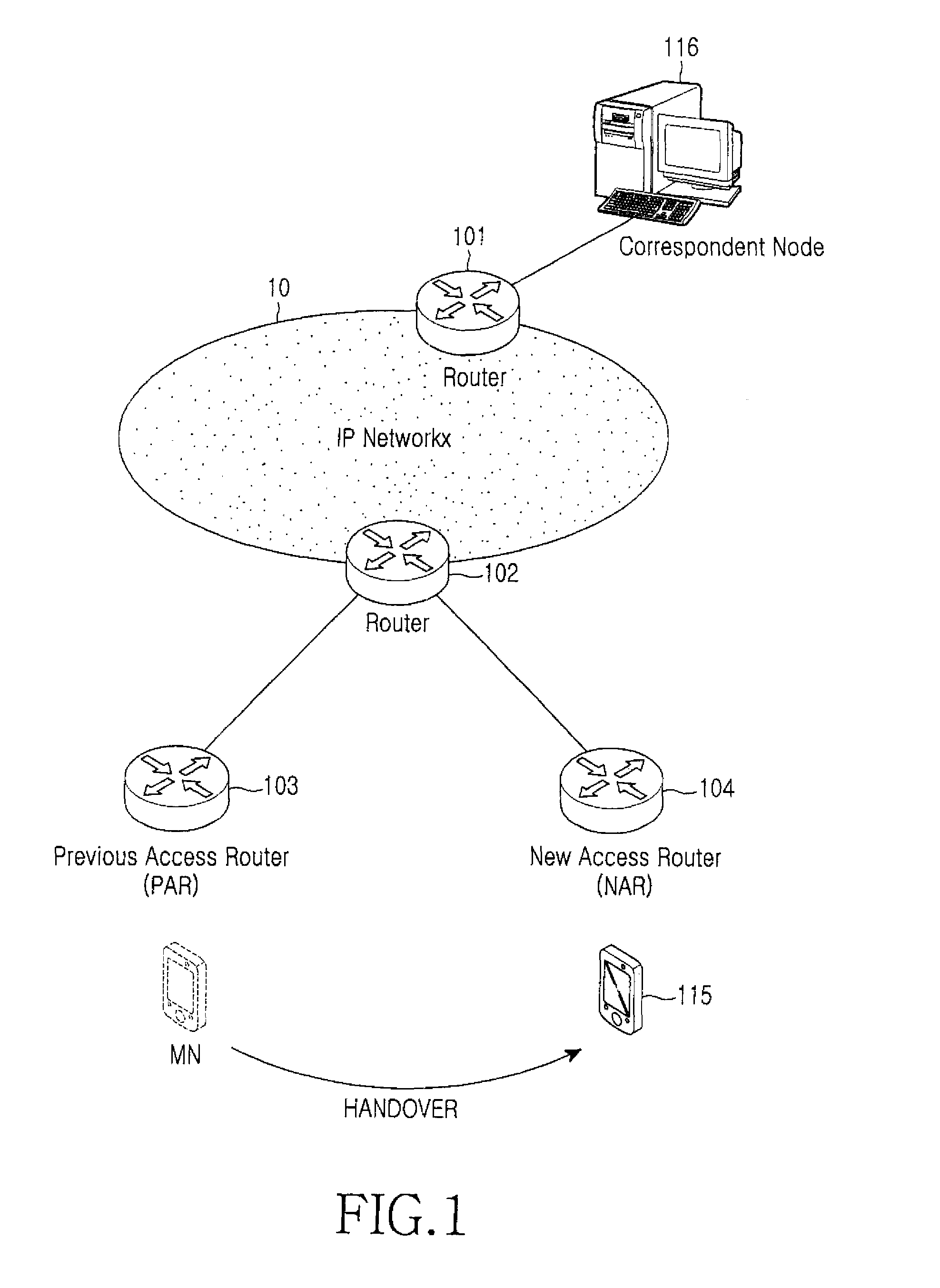 Bridge-based cellular ethernet system and handover processing method therefor