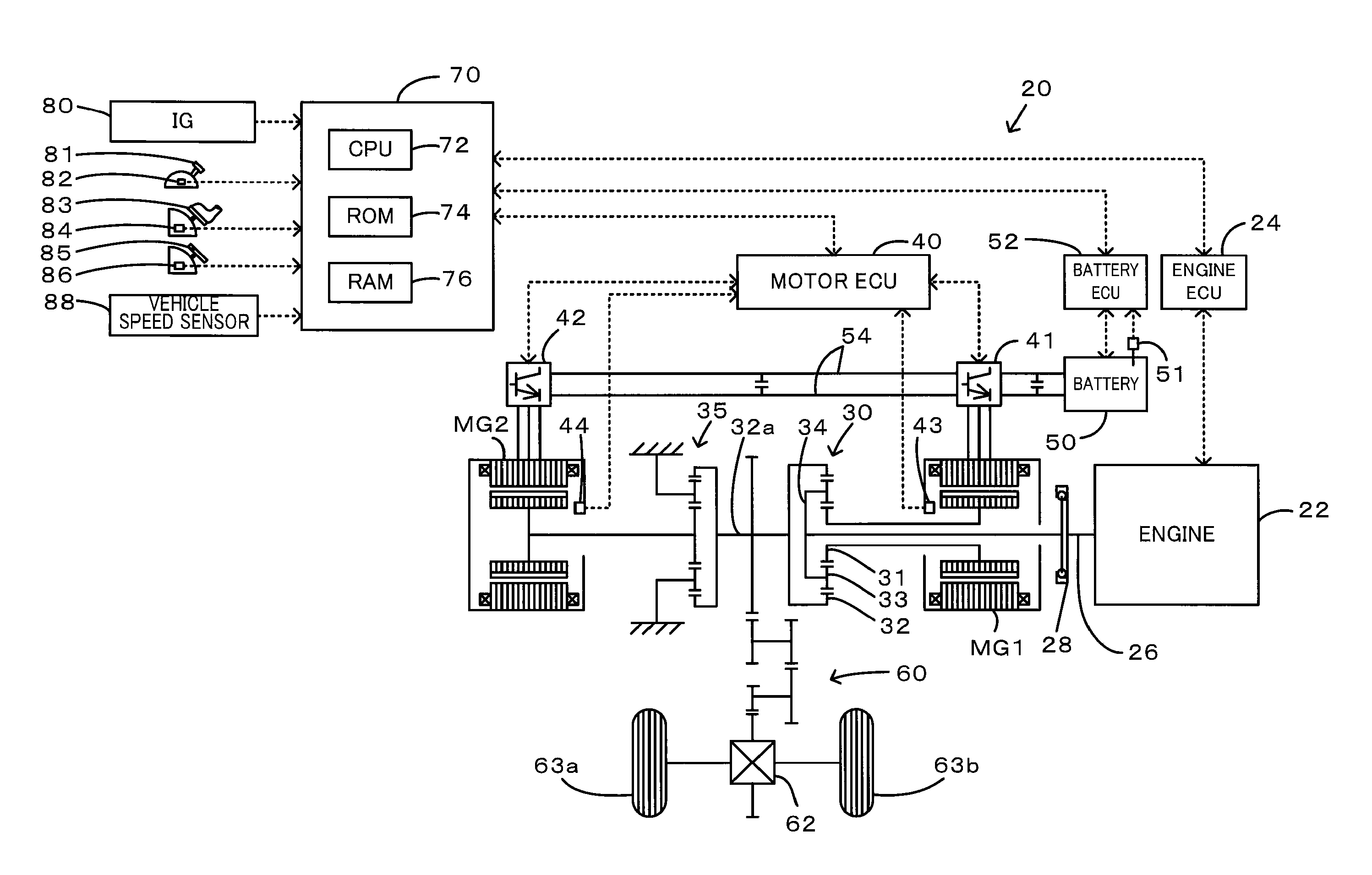 Hybrid vehicle and control method of hybrid vehicle