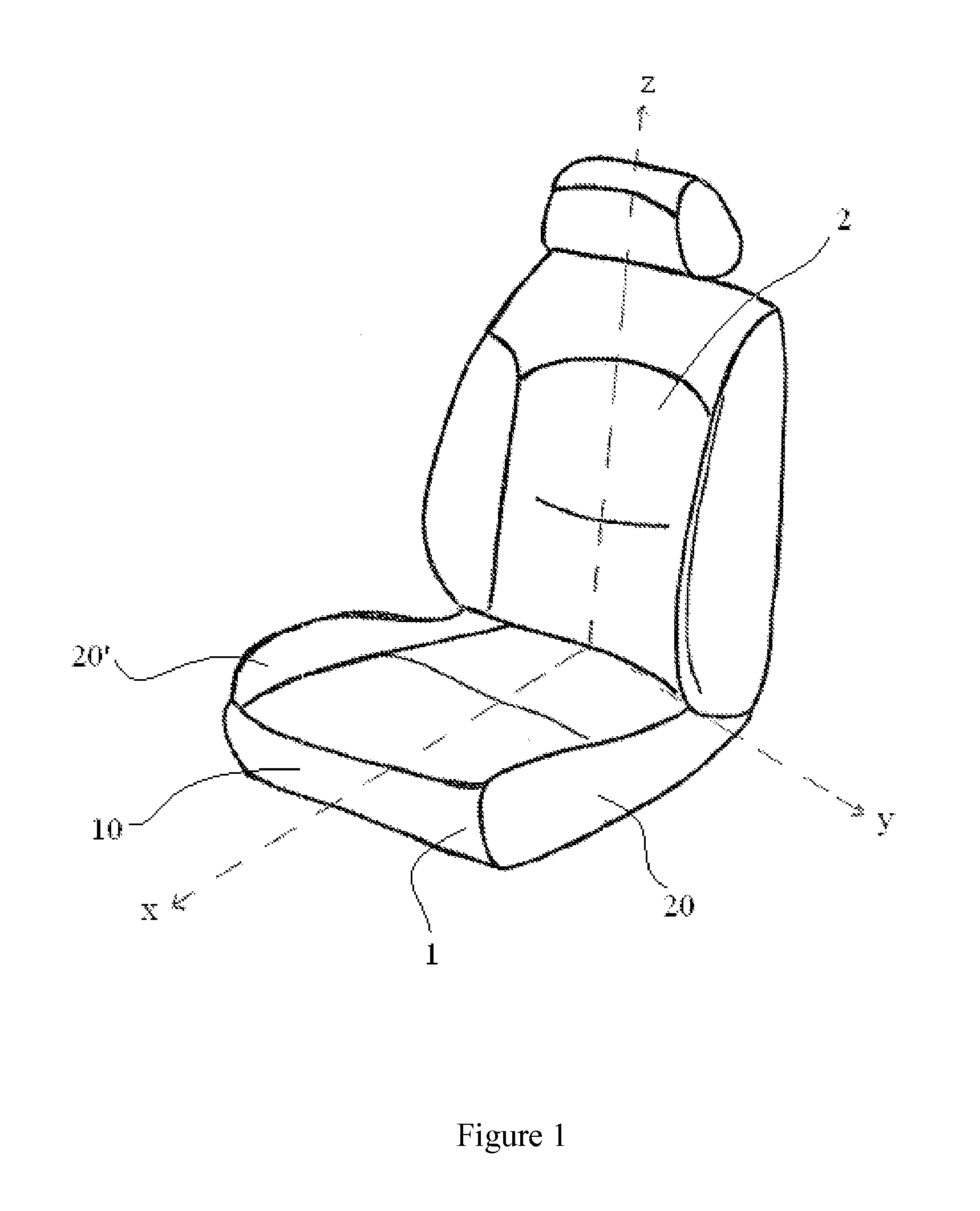 Lateral honeycomb support for seat