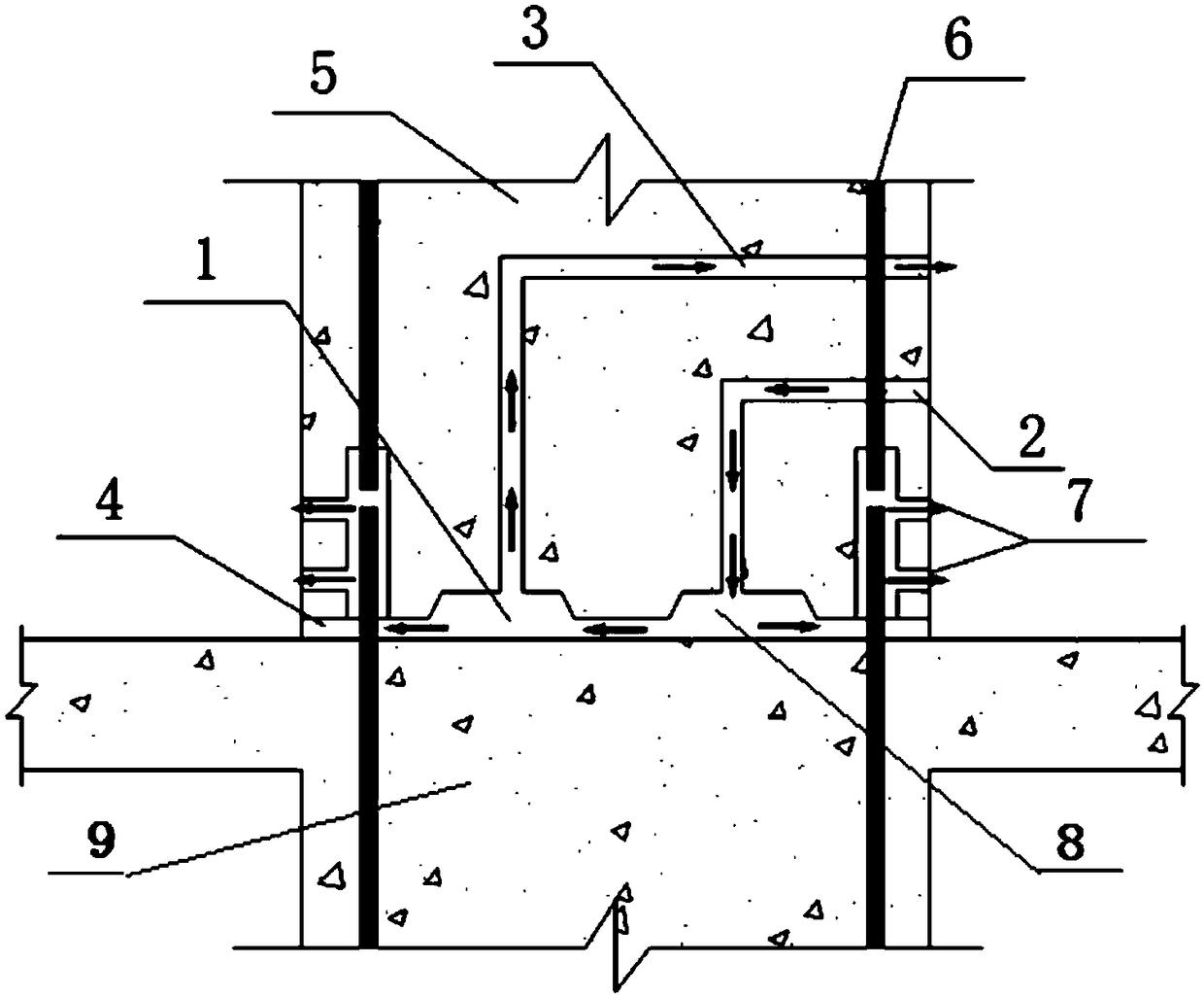 Design method for grouting channel of prefabricated concrete vertical members