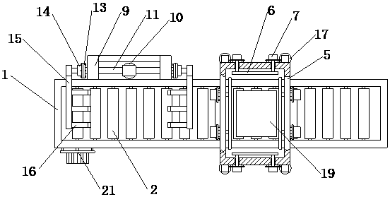 Pallet bearing and containing device for robot palletizer