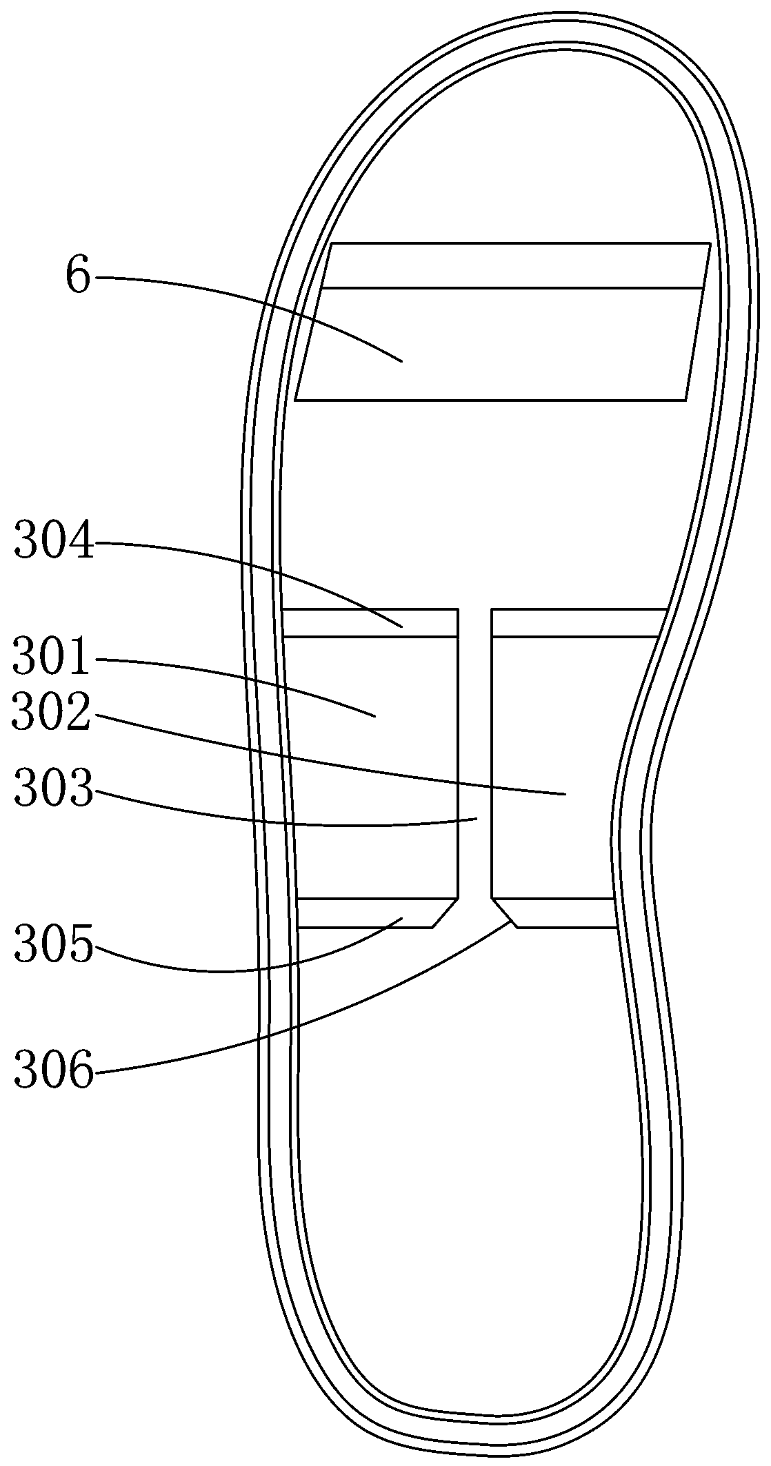Airflow jet shoe sole and shoe with same
