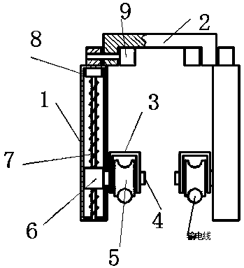 Obstacle crossing mechanism for inspection of dual power transmission lines