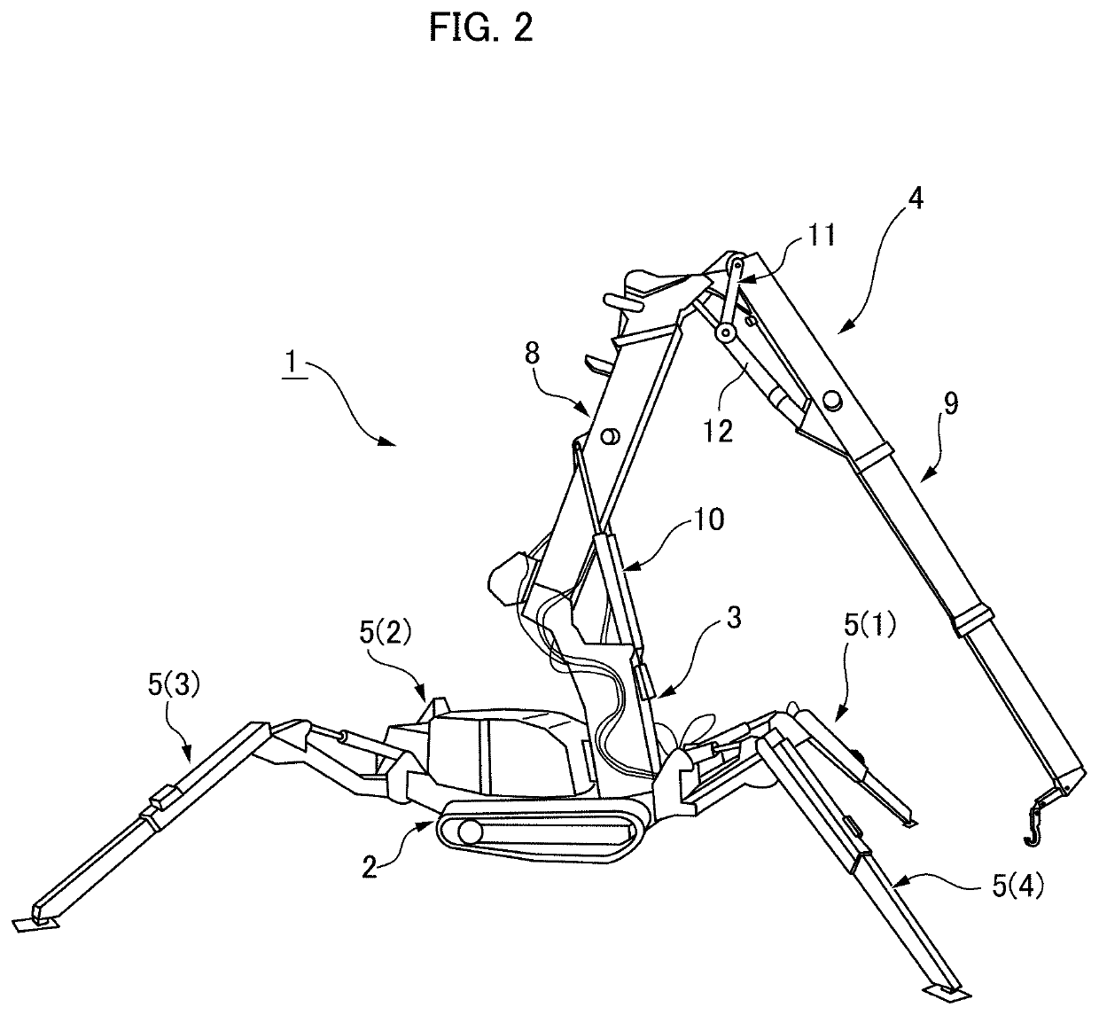 Safety device for mobile crane