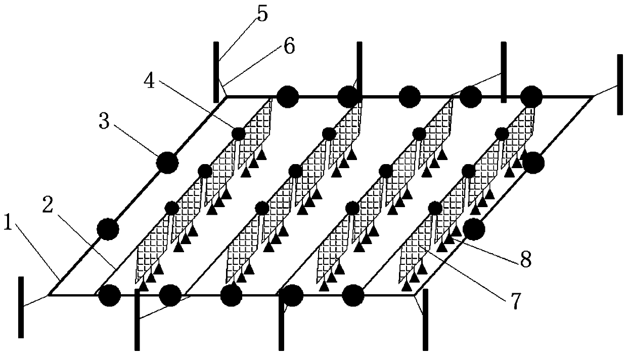 A kind of floating raft hanging net type planting method of Qiongzhi