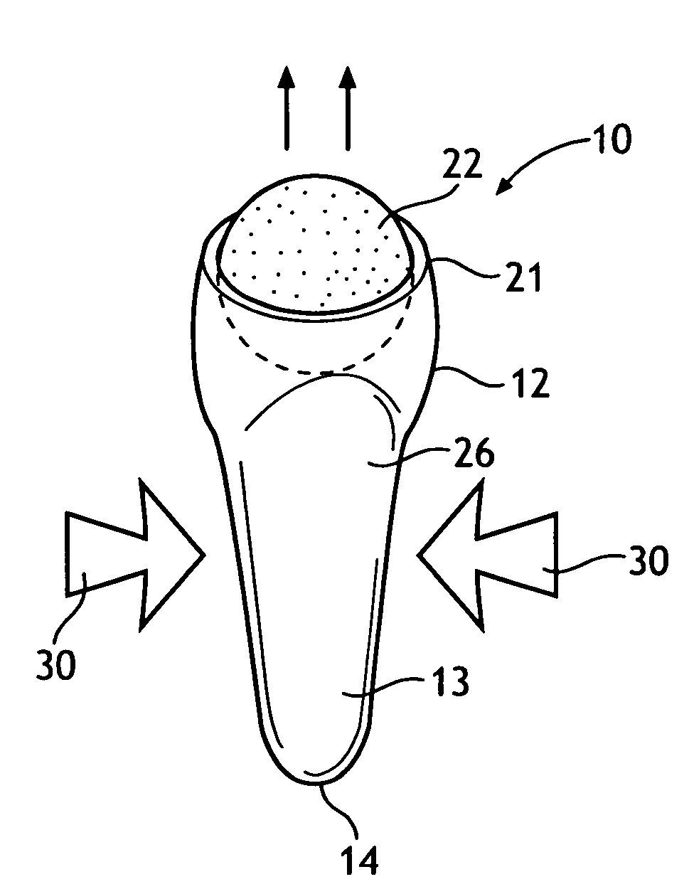 Delivery device for liquid or semi-solid materials