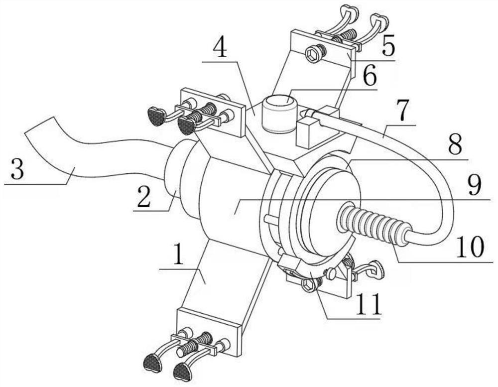 Multifunctional spray pipe of snow blowing vehicle