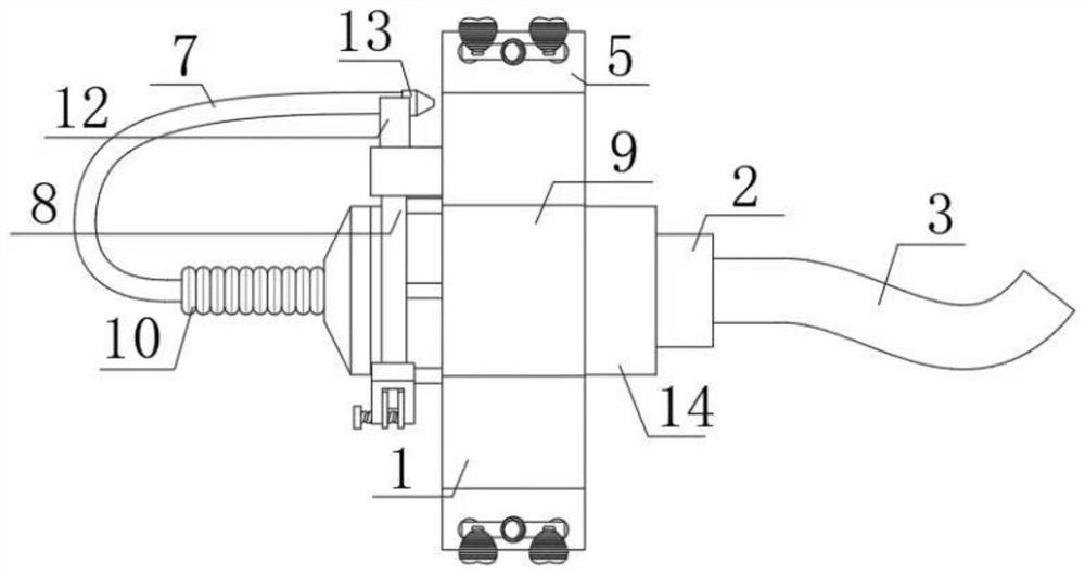 Multifunctional spray pipe of snow blowing vehicle