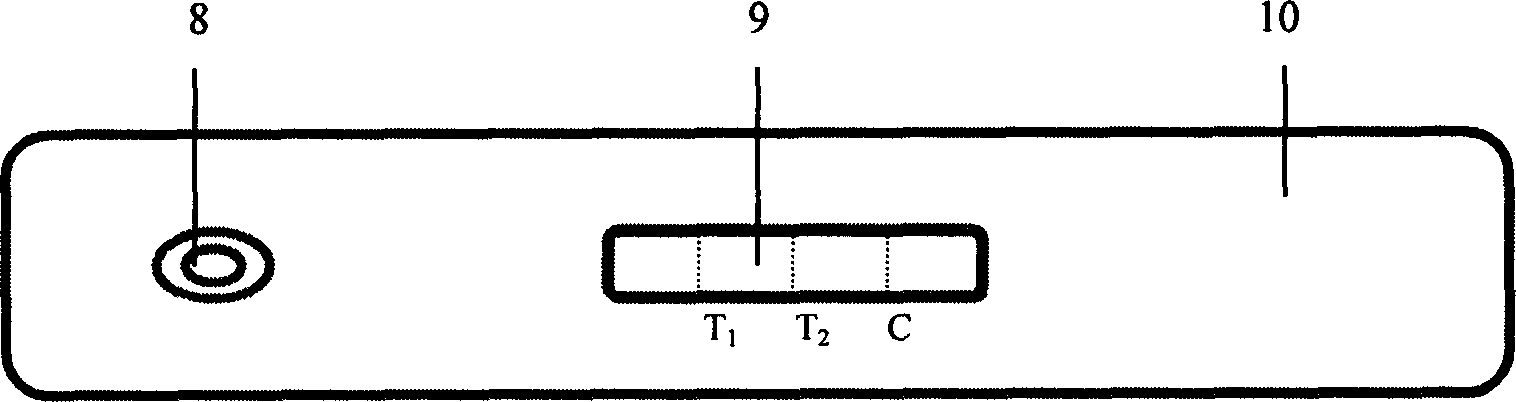 Sulfa drug multi-residual conjoined detection test paper box