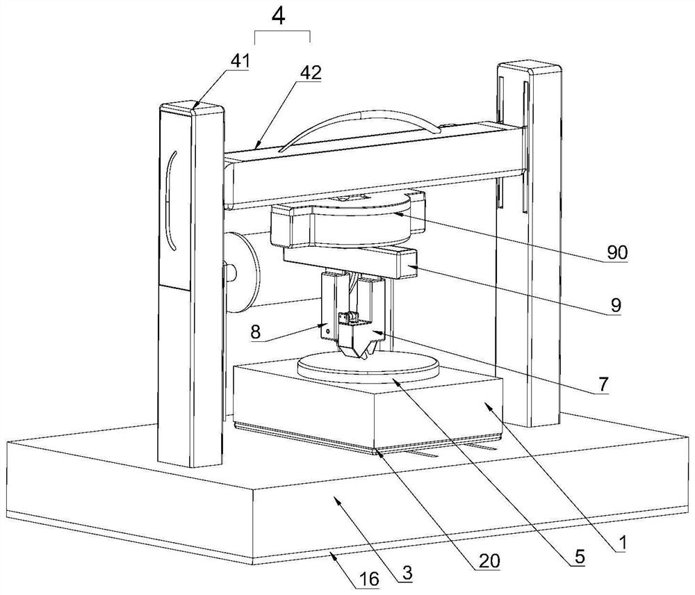 Method and device for synchronously machining complex curved surface in additive and subtractive double-station mode