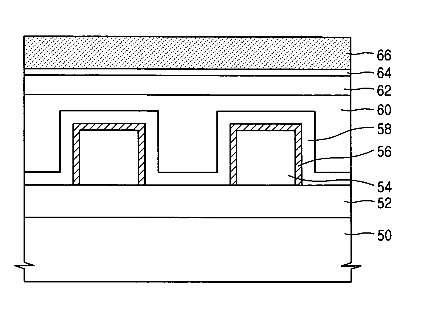 Metal oxide semiconductor (MOS) transistor including a planarized material layer and method of fabricating the same