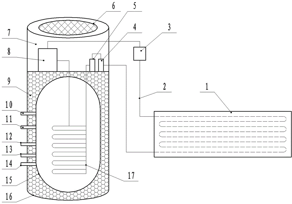 Production method for balcony wall-mounted outer space energy water heater