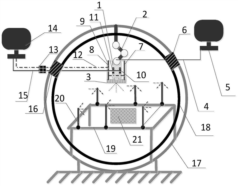 Temperature field measurement system in thermal vacuum test environment