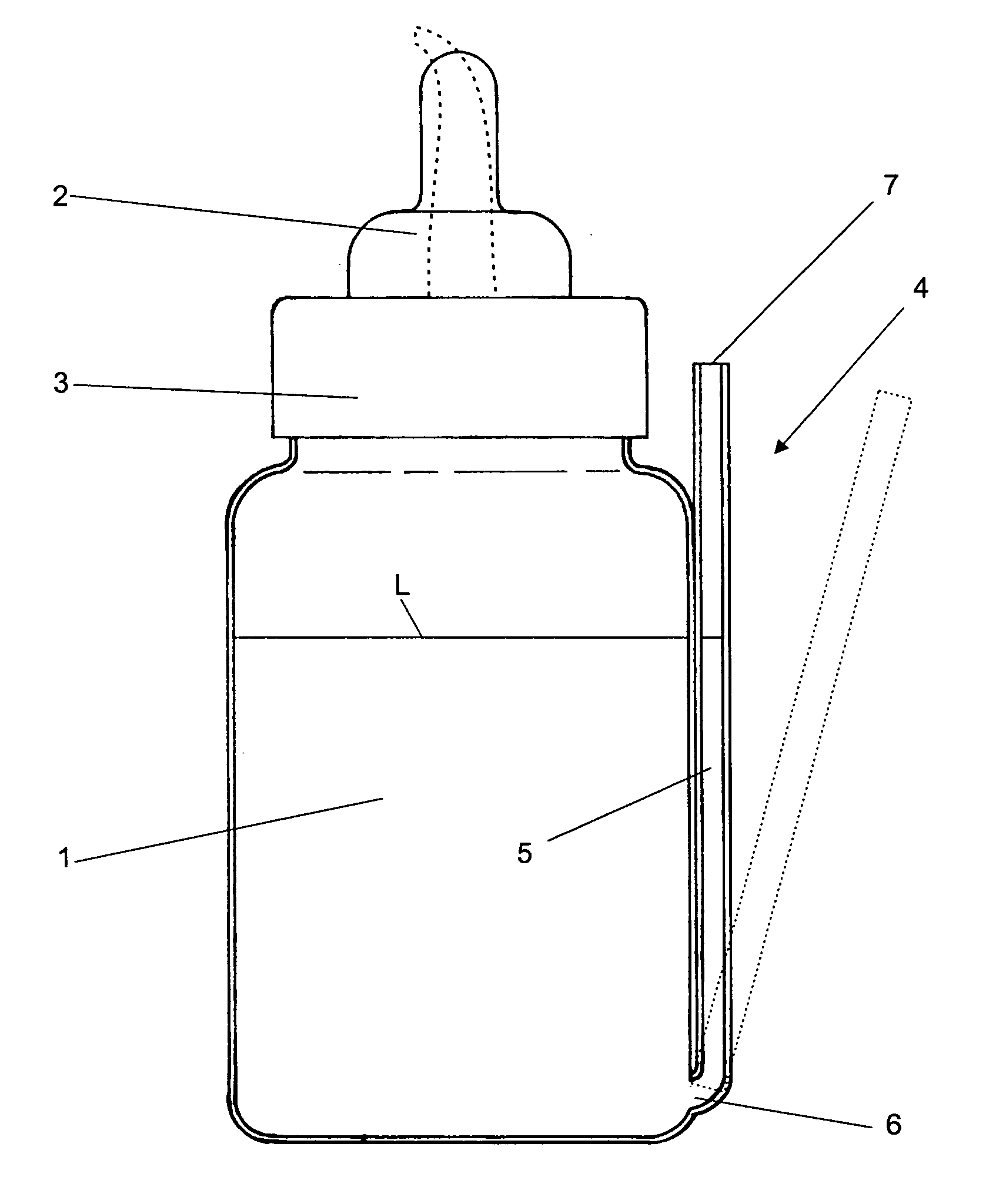 Air vent for liquid containers, based on the principle of communicating vessels