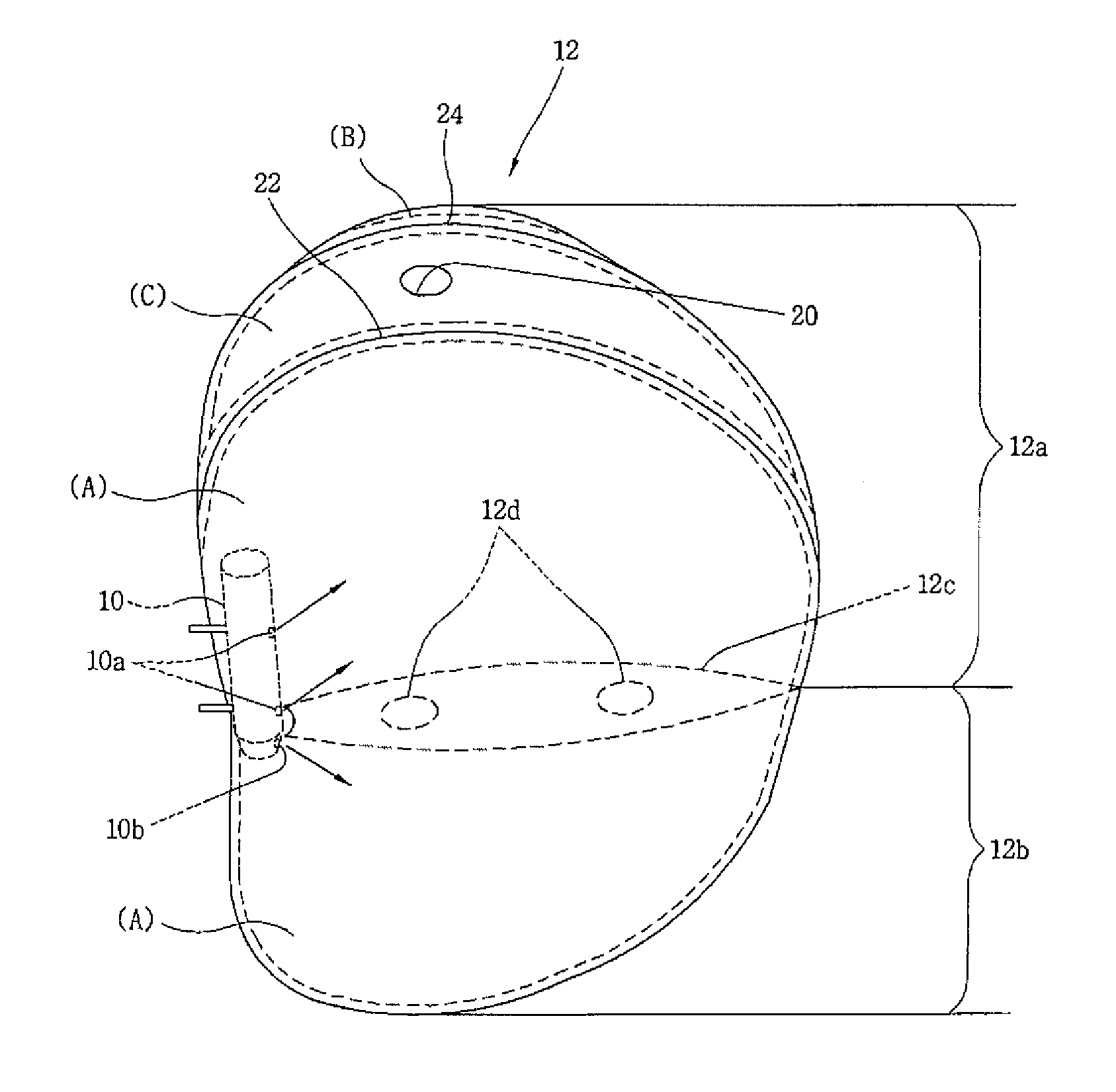 Cushion structure of side airbag