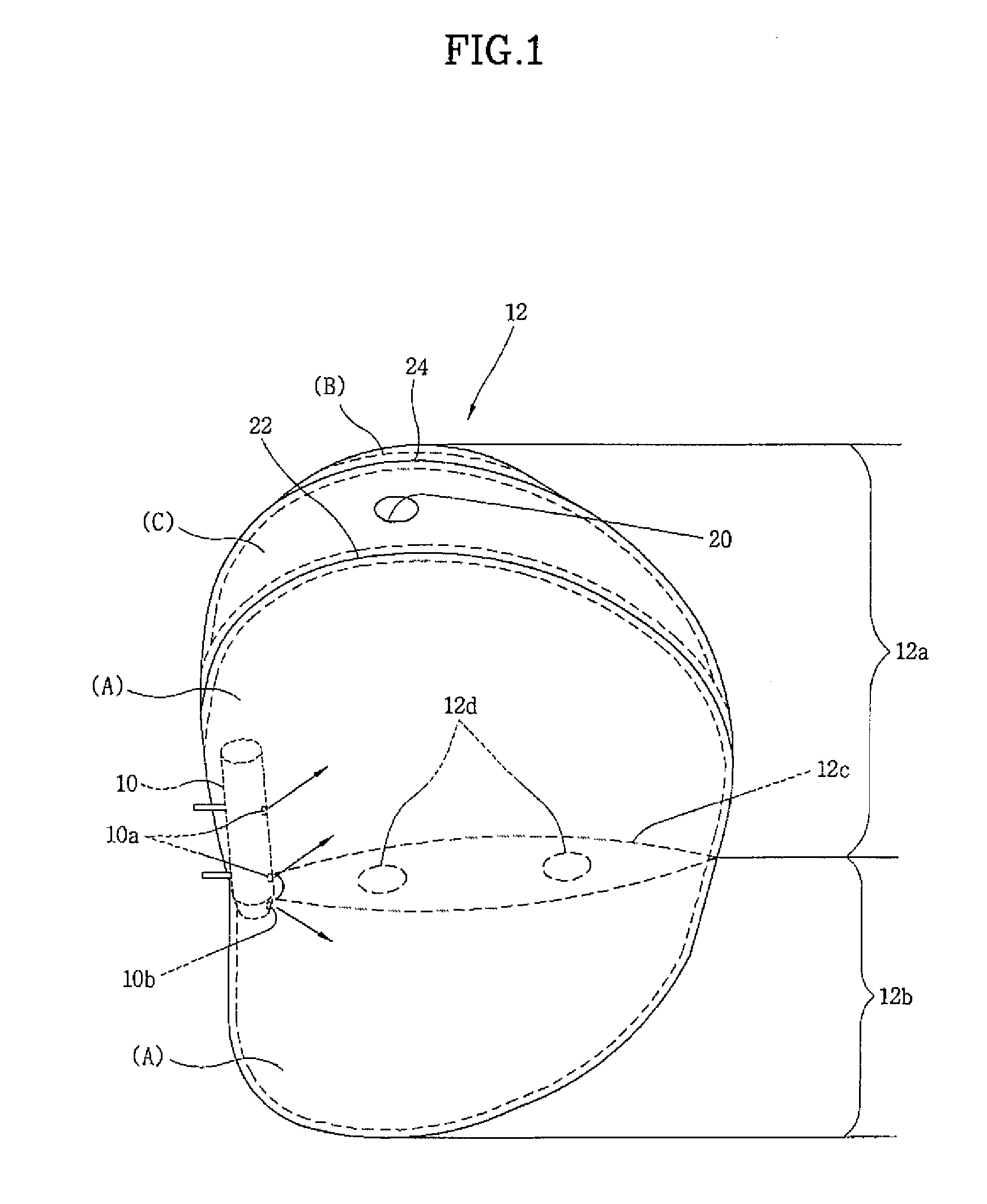 Cushion structure of side airbag