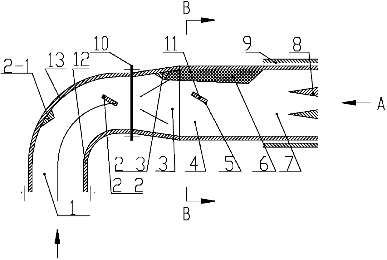 Multi-bluff body air-coal separating pulverized coal combustion device