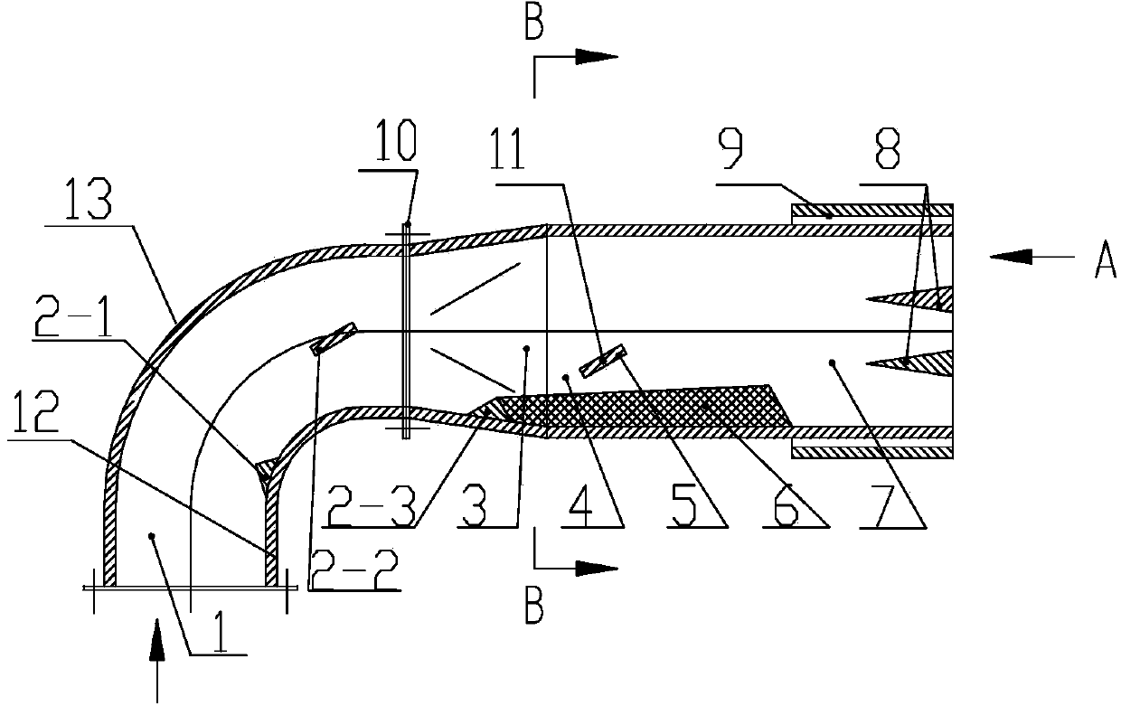 Multi-bluff body air-coal separating pulverized coal combustion device