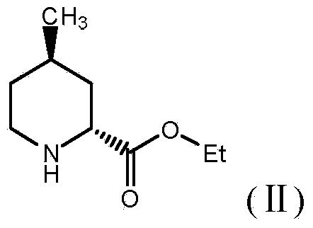 Preparation method of (2R, 4R)-4-pipecolines-2-ethyl formate compound