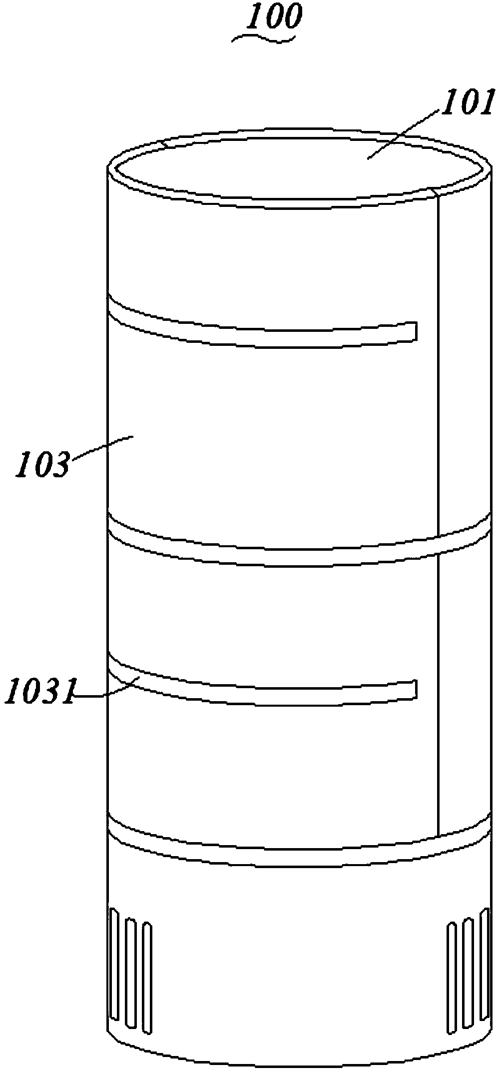 Cylindrical refrigerator and air path structure thereof