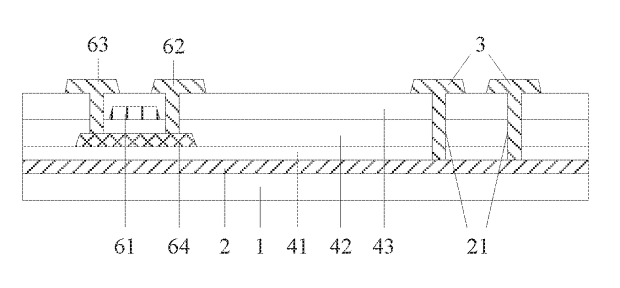 Amoled display device and array substrate thereof