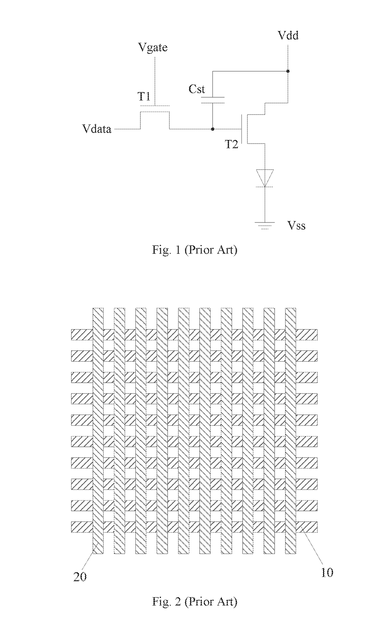 Amoled display device and array substrate thereof
