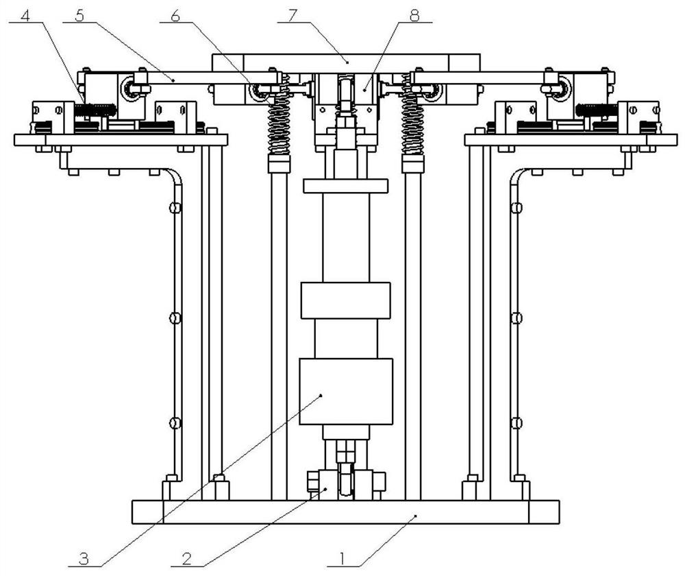 Semi-active control quasi-zero stiffness parallel mechanism vibration isolation device and control method